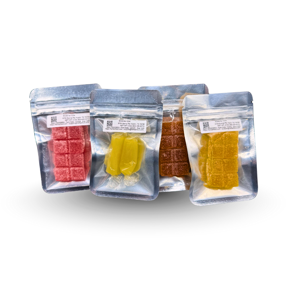 4PK Mystery Sample Bundle – Herban & Fyre Pre-rolls, Herban & Fyre Gummies, Herban Taffy