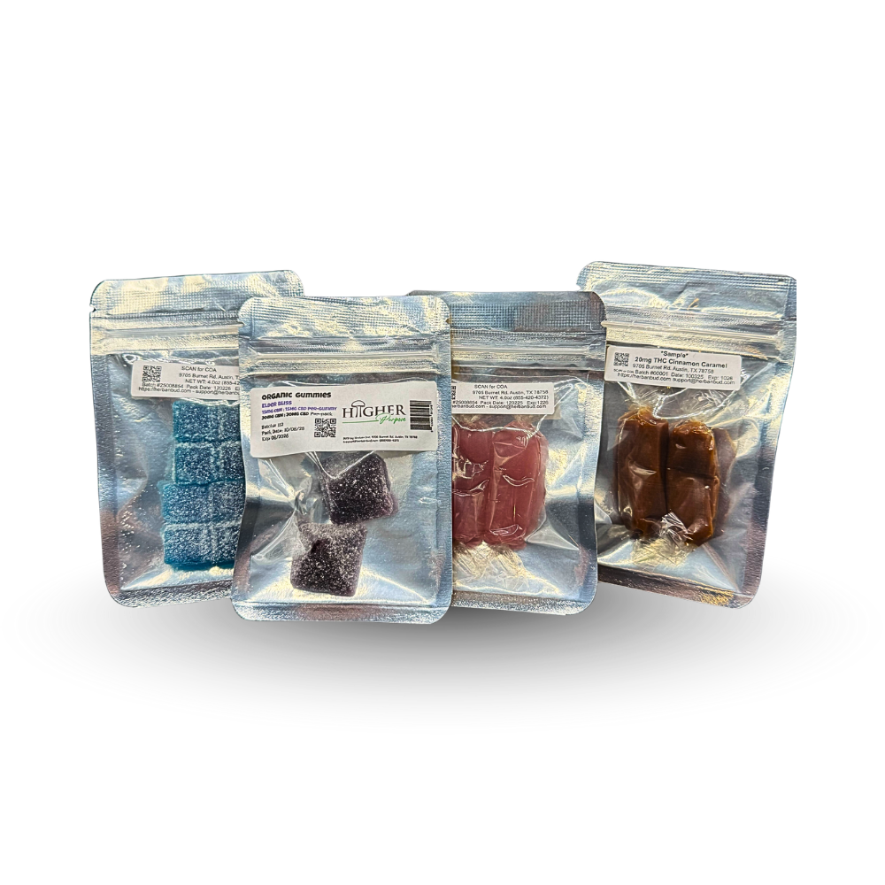 4PK Mystery Sample Bundle – Herban & Fyre Pre-rolls, Herban & Fyre Gummies, Herban Taffy