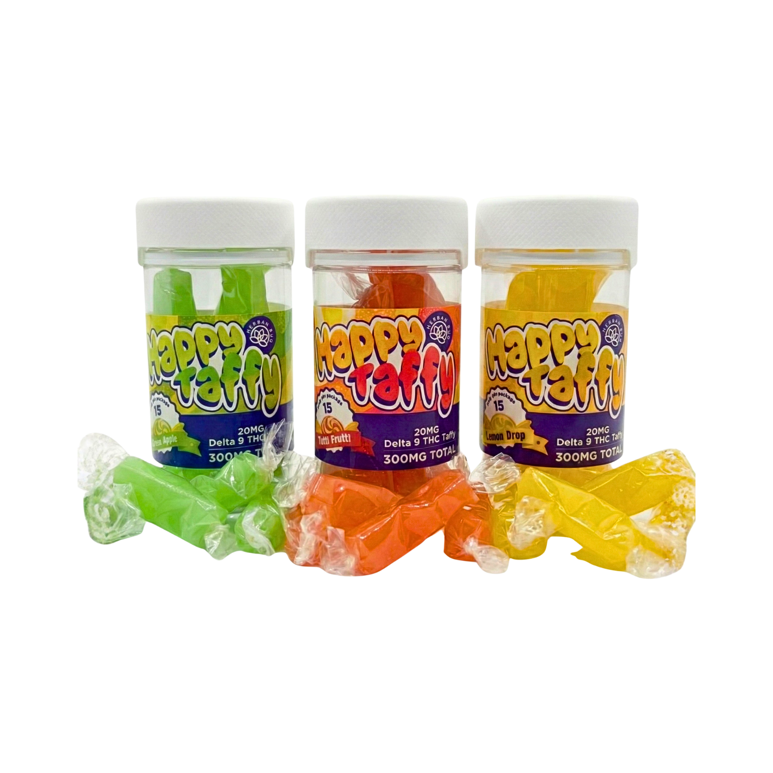 The Ultimate Delta-9 Happy Taffy Bundle | 3-Pack Variety (900mg Total)