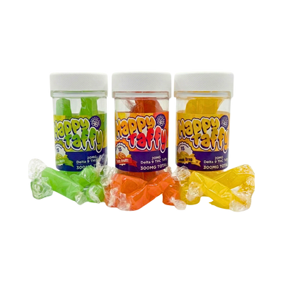The Ultimate Delta-9 Happy Taffy Bundle | 3-Pack Variety (900mg Total)