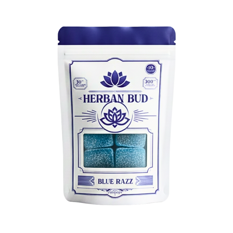 Delta-9 THC Gummies Blue Raspberry 30 MG Live Rosin - 10ct - 300mg