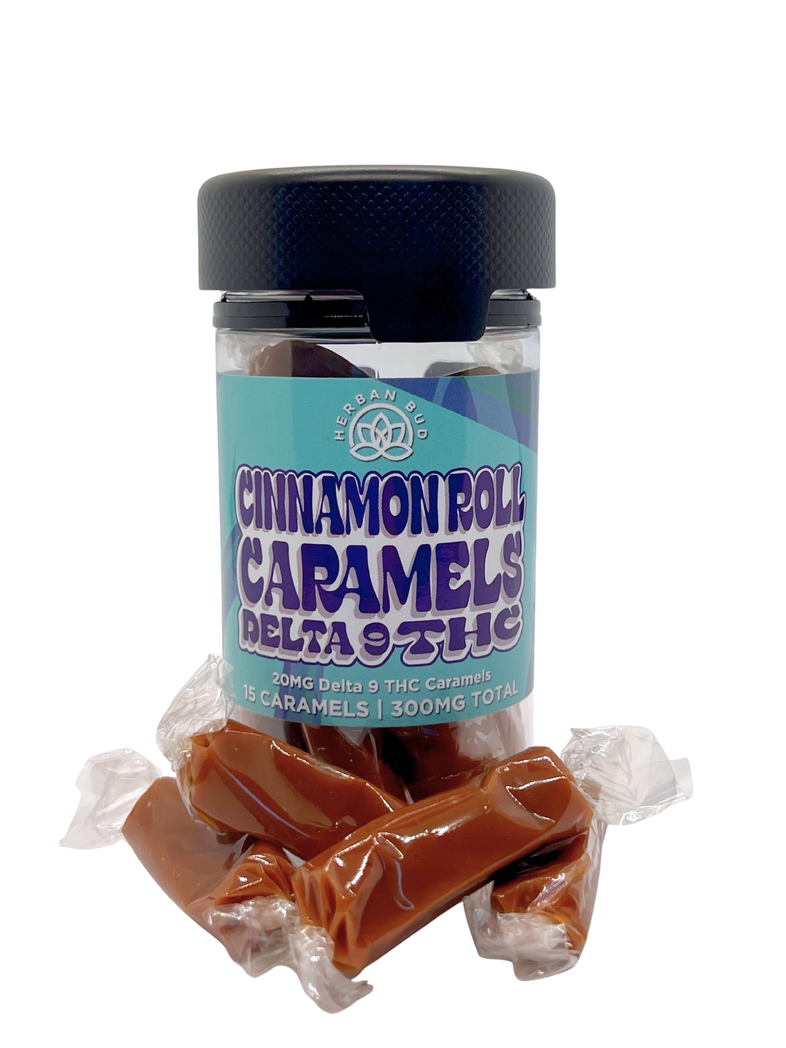 Cinnamon Roll Carmel Taffy Delta 9 Happy Taffy - 15CT 20mg - 300mg