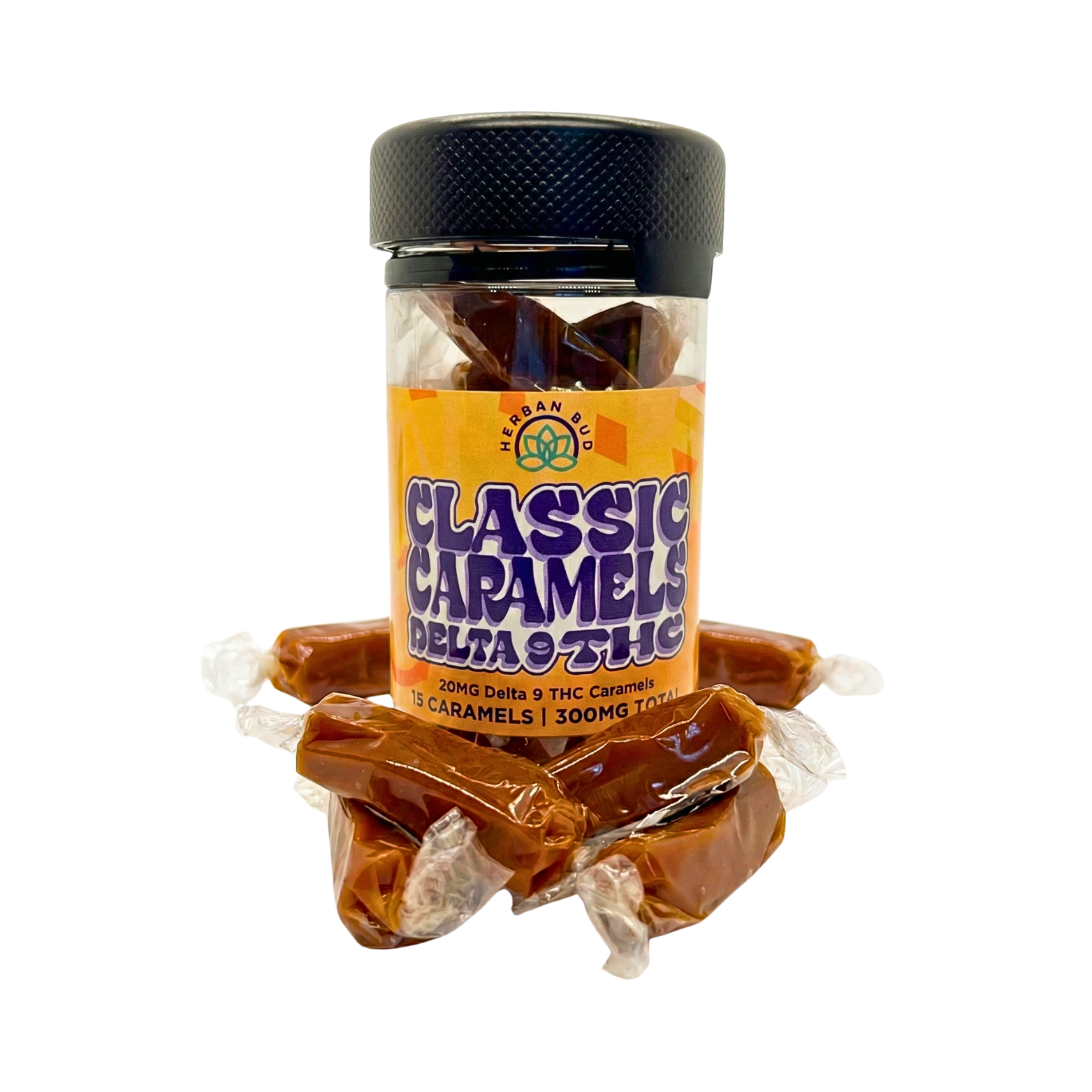 Classic Caramel Taffy Delta-9 Happy Taffy - 15CT 20mg - 300mg