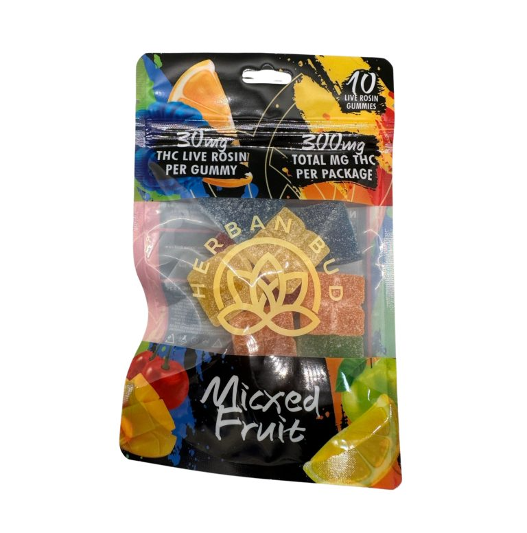 6 Pack Bundle - Mixed Fruit 30 MG Live Rosin Delta-9 THC Gummies - 10ct - 300mg