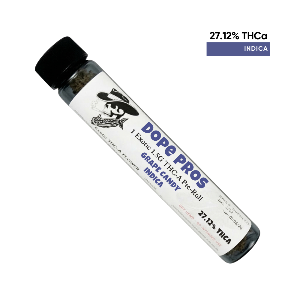 Dope Pros Exotic 1pk Preroll Indica – Grape Candy Dp 1 Pk