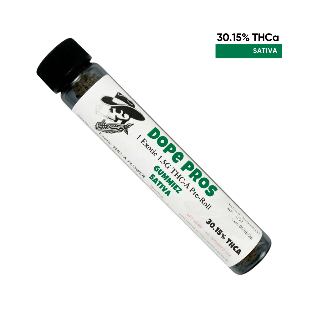Dope Pros Exotic 1pk Preroll Sativa – Gummiez Dp 1 Pk