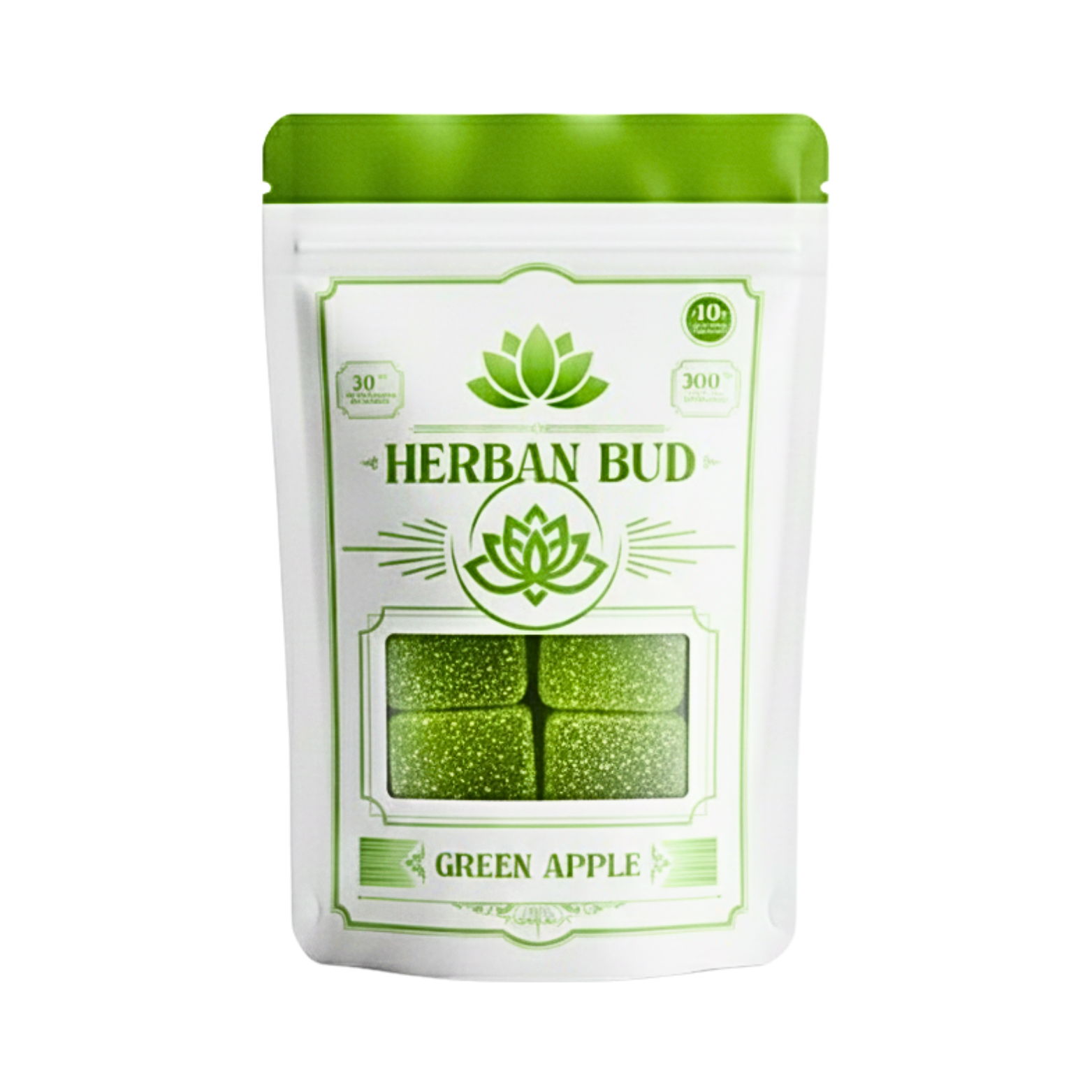 Delta-9 THC Gummies Green Apple 30 MG Live Rosin - 10ct - 300mg