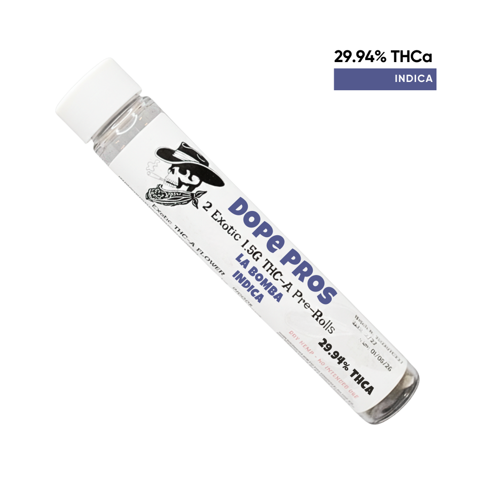 Dope Pros Exotic 2pk Pre-Roll Indica – Labombadp 2 Pk