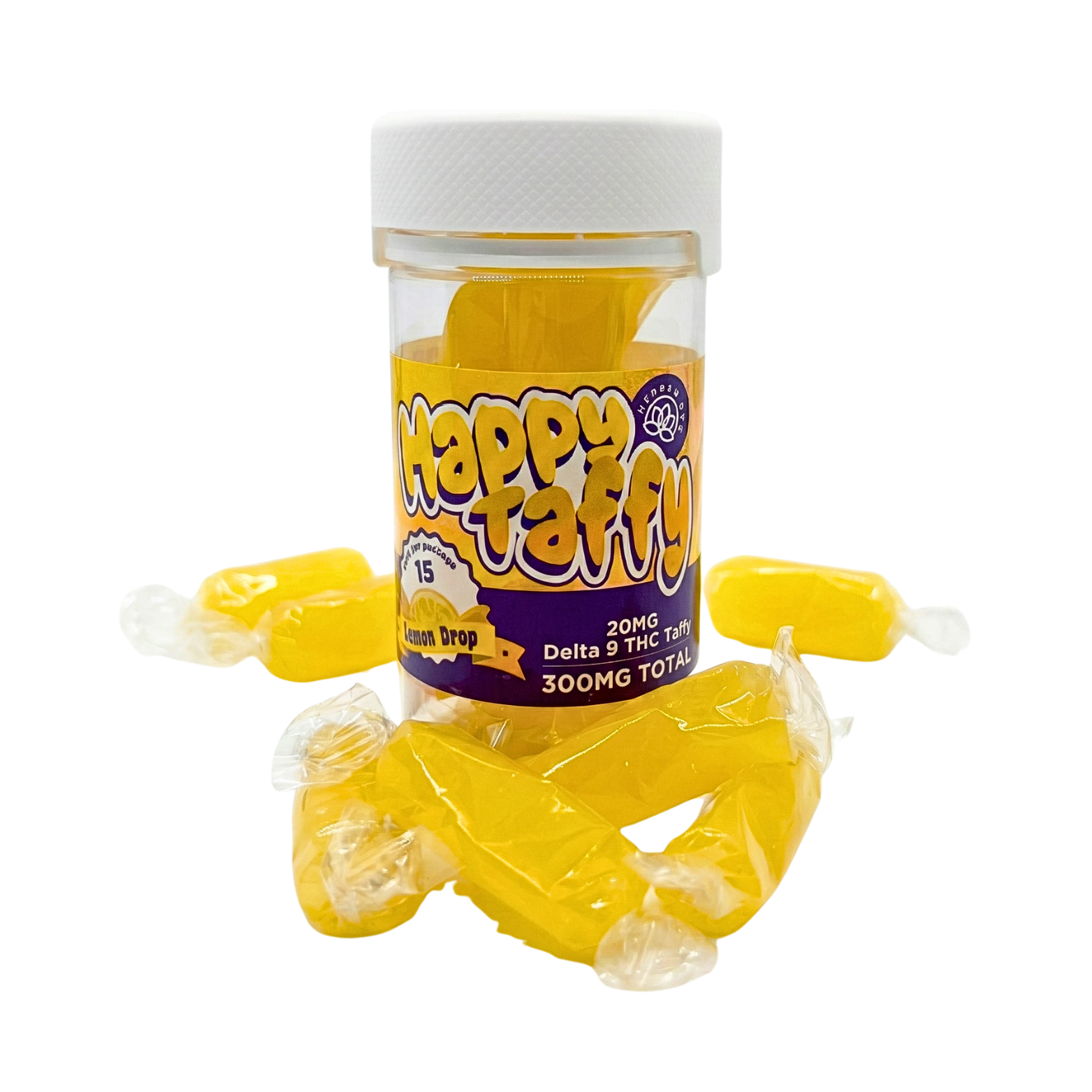 2PK Lemon Drop Happy Taffy - 20 MG Delta-9 Happy Taffy - 2ct - 40mg