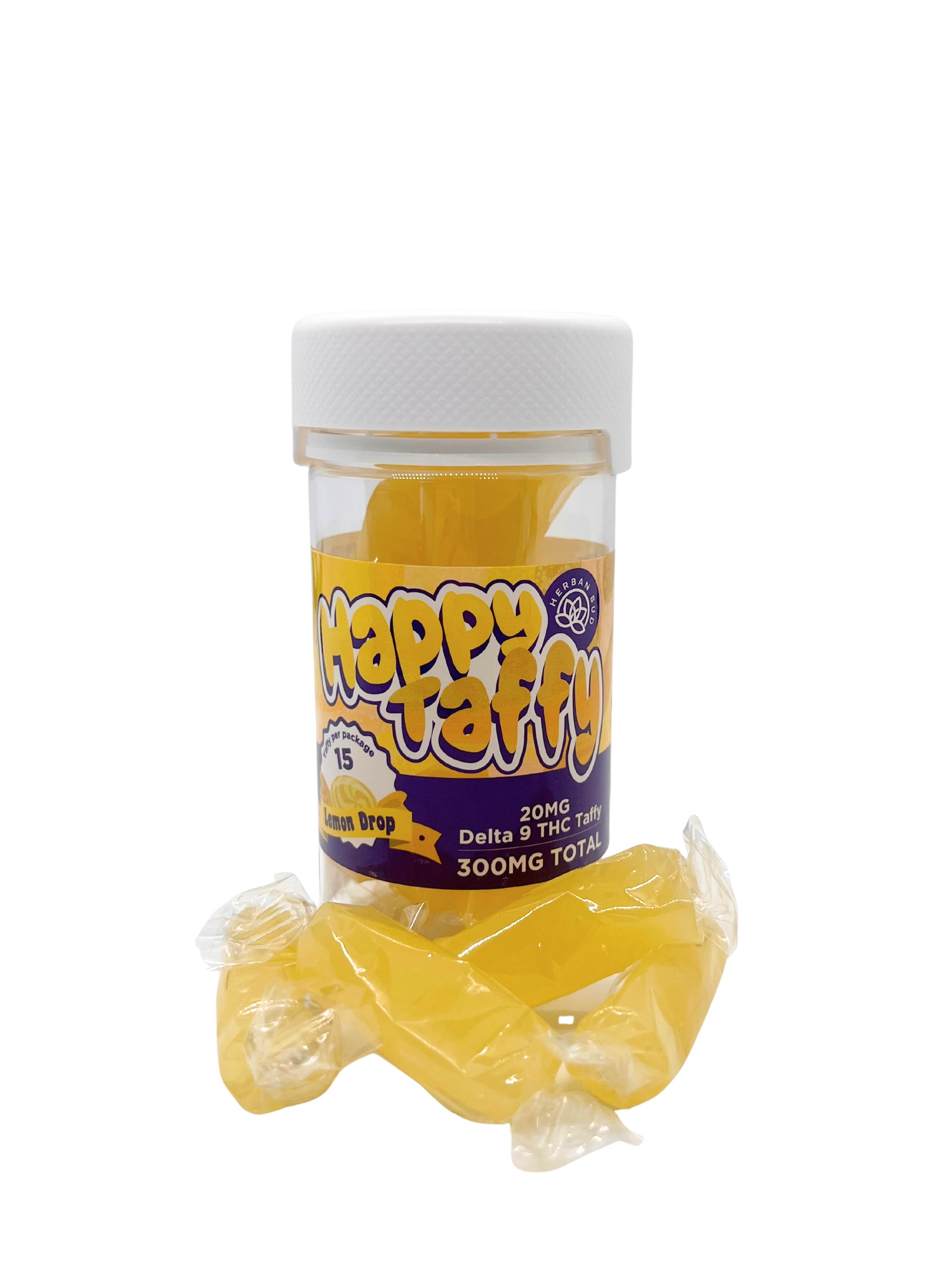 Lemon Drop -  Delta 9 Happy Taffy - 15CT 20mg - 300mg