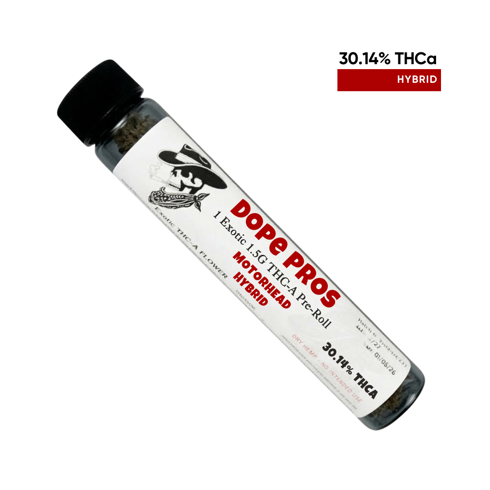 Dope Pros Exotic 1pk Preroll Hybrid – Motorhead Dp 2 Pk