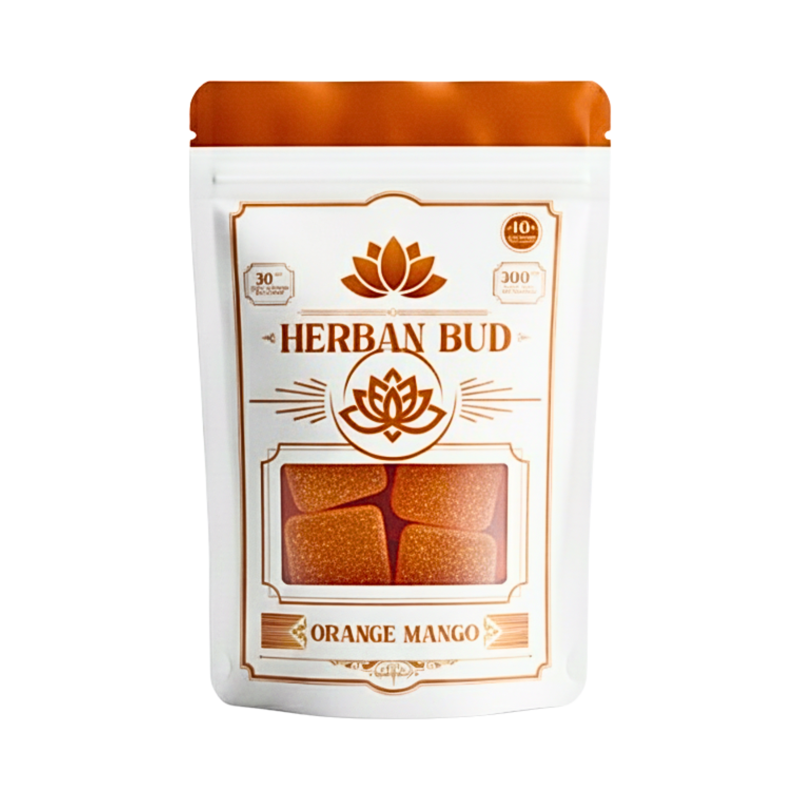 Delta-9 THC Gummies Orange Mango 30 MG Live Rosin - 10ct - 300mg