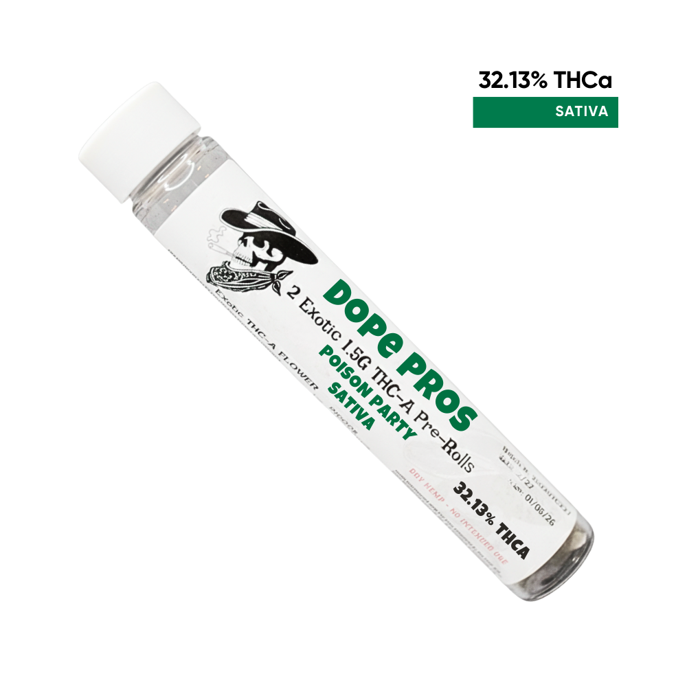 Dope Pros Exotic 2pk Pre-Roll Sativa – Poisonpartydp 2 Pkativa