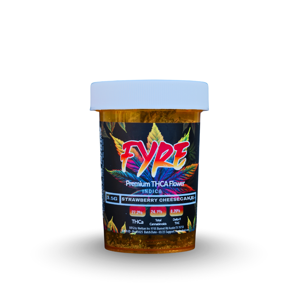 Fyre Premium Indica THCa Flower (3.5g) – Strawberry Cheesecake